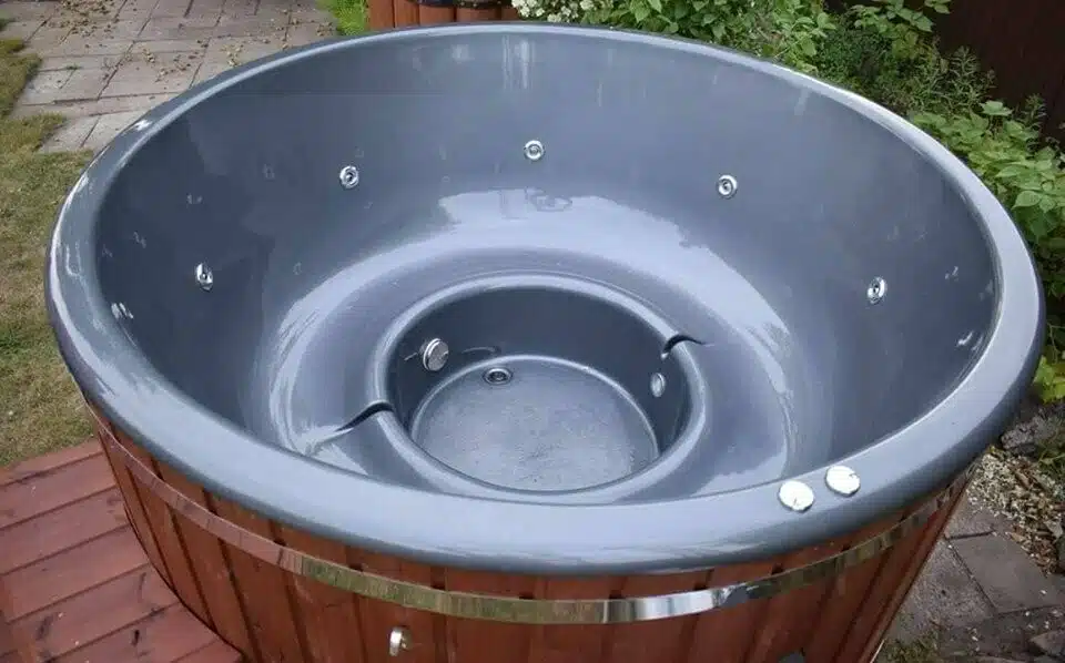 Fiberglass hot tub