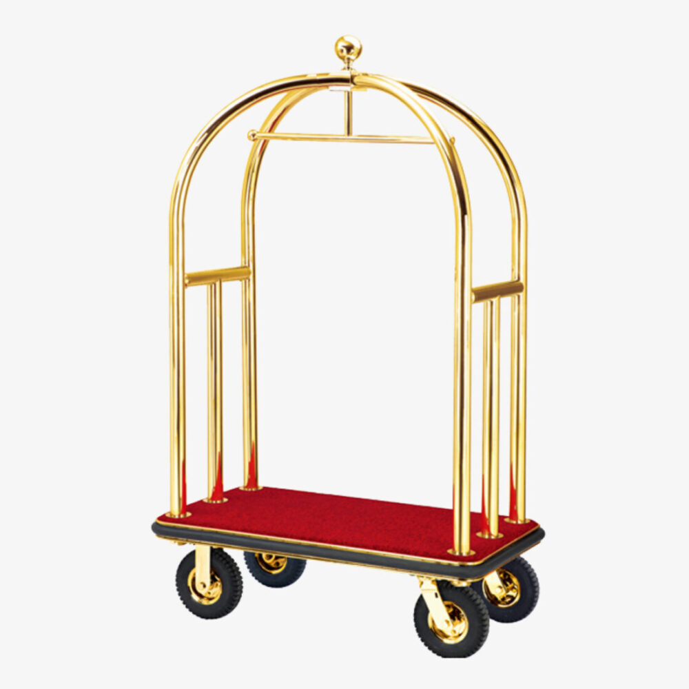 Premium High-quality Hotel luggage trolley  Cart for hotels, at the best #1price in Europe - Gold Finish
