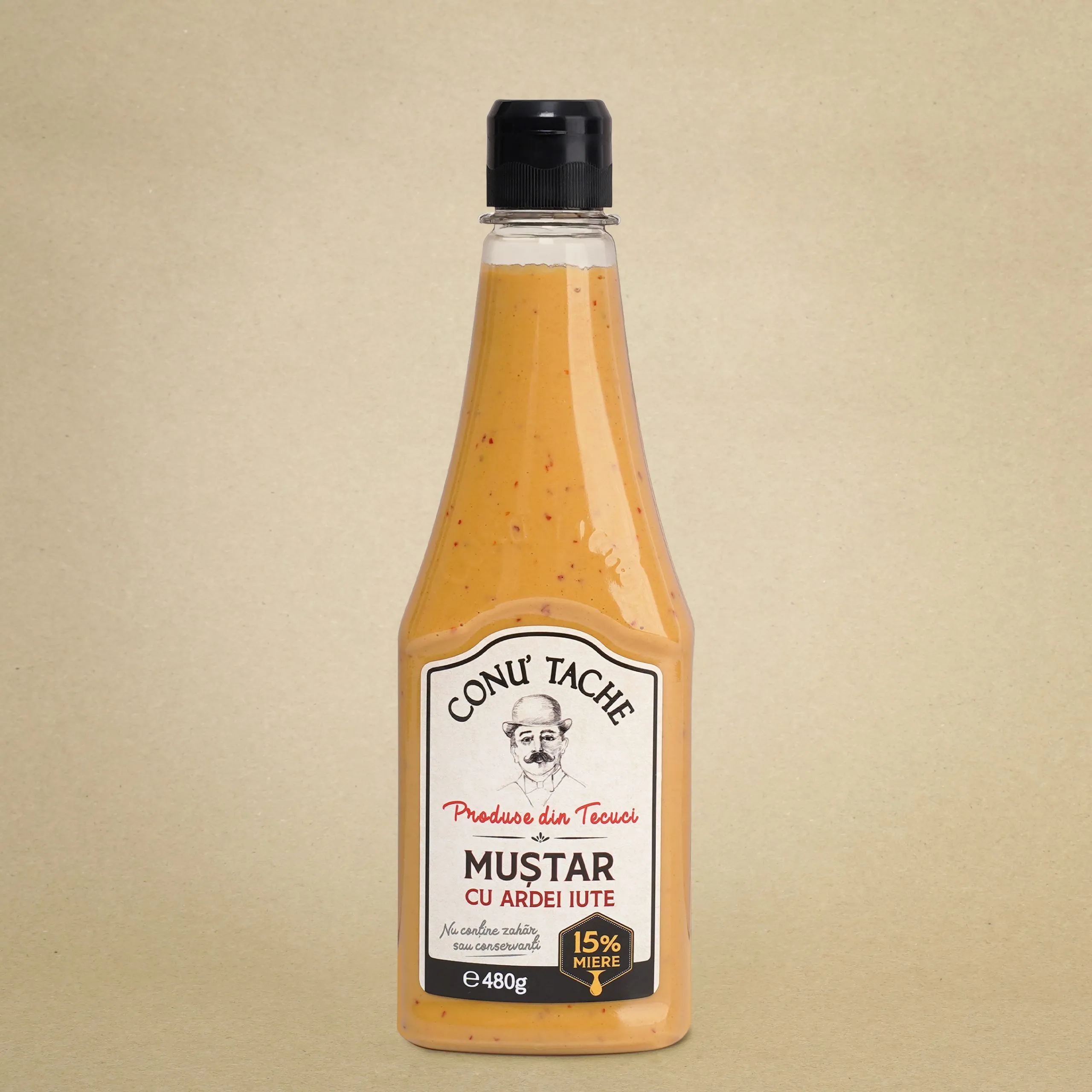 Conu Tache Muștar Spicy Chili Mustard (480g)