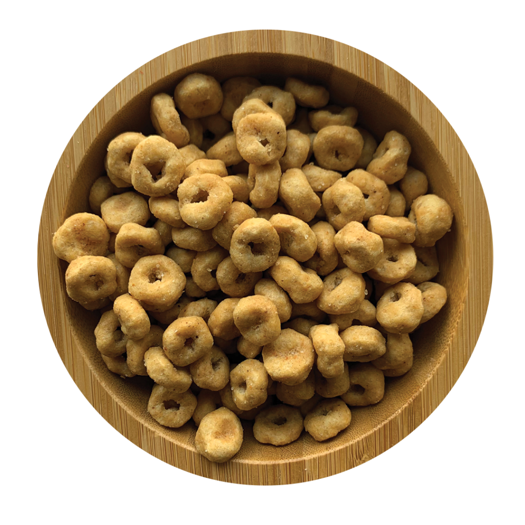 Protein rings with hazelnuts