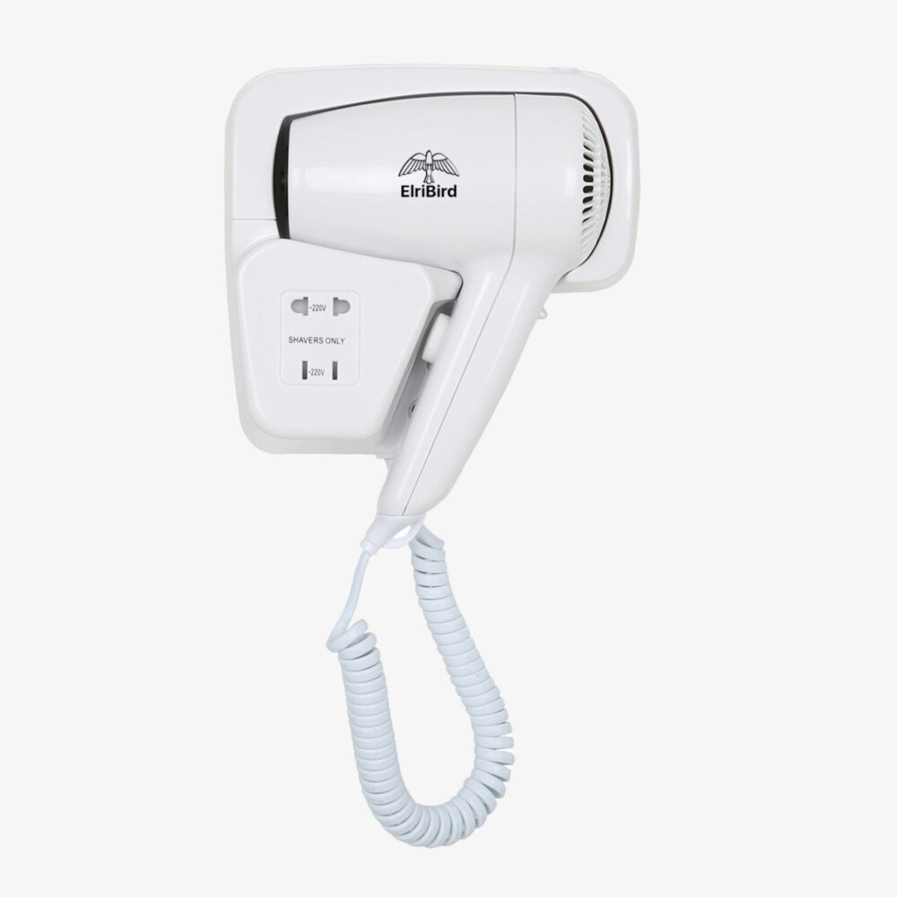 ElriBird | Wall-mounted hotel hair dryer, 1200 W