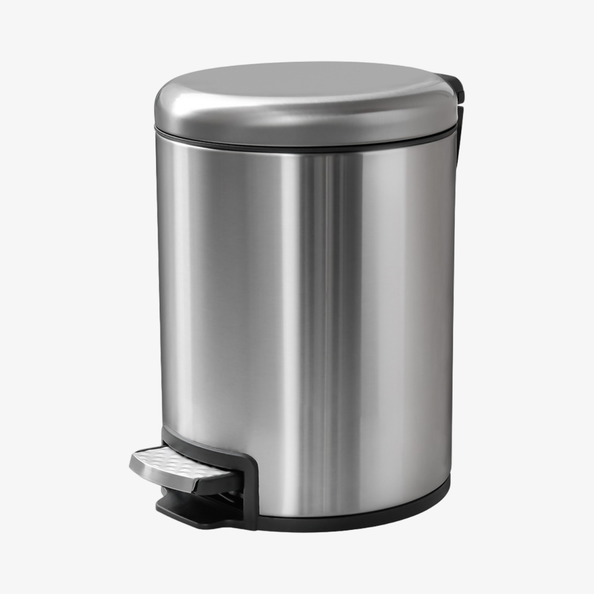 Best high-quality stainless steel pedal bin, 5 liters, perfect for bathrooms, offices, hotels, resorts, Air bnb, and home use.