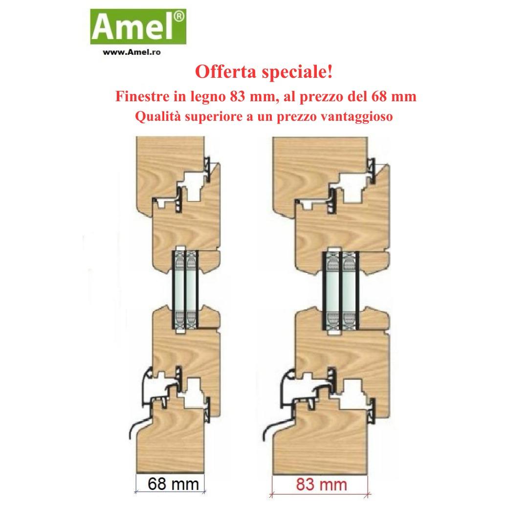 Finestra in legno 83mm