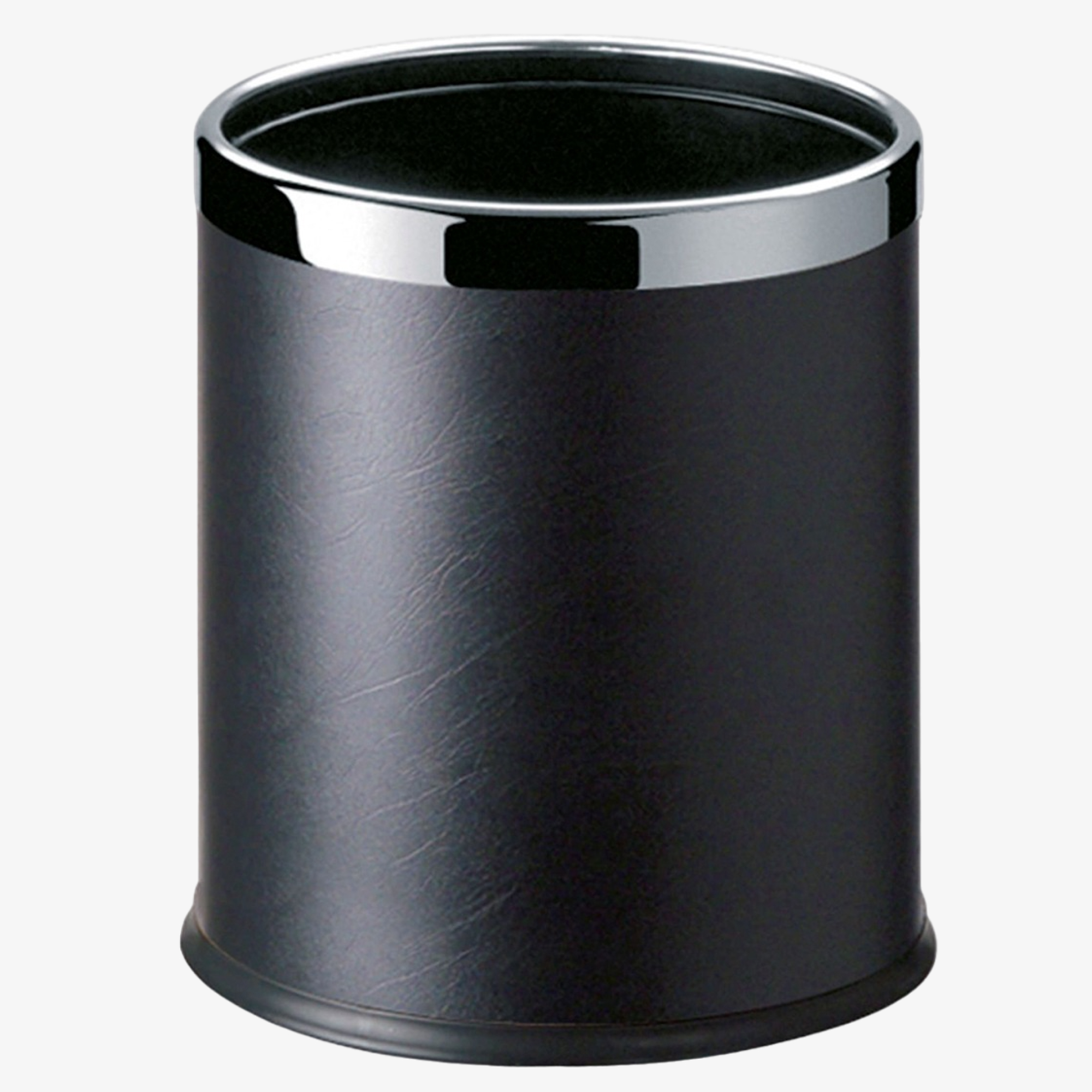 Luxury round shape leather trash can for hotels, resorts, offices, at the best #1price in Europe - Waste paper basket